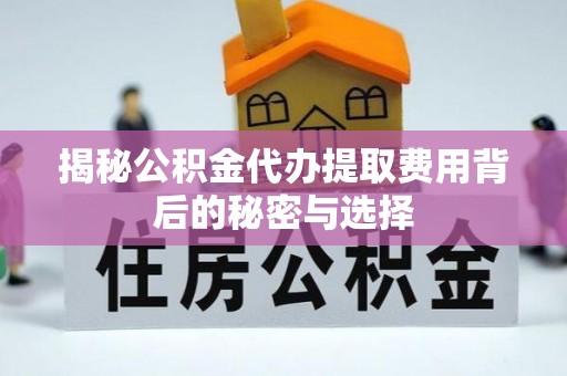 花地玛堂区揭秘公积金代办提取费用背后的秘密与选择