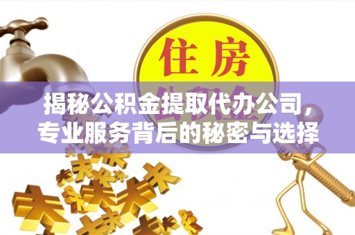 花地玛堂区揭秘公积金提取代办公司，专业服务背后的秘密与选择指南